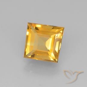 Citrino Dorato scuro naturale da 1.48 ct, Quadrato, VVS-VS
