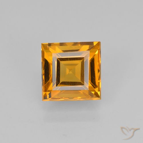 1.97ct Naturale Arancione scuro Citrino, Quadrato, VVS-VS