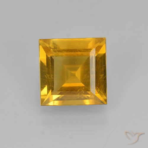 1.90ct Naturale Dorato scuro Citrino, Quadrato, VVS-VS