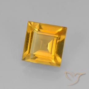 Citrino Dorato scuro naturale da 1.90 ct, Quadrato, VVS-VS