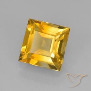 Citrino Arancio Dorato Profondo naturale da 1.97 ct, Quadrato, VVS-VS