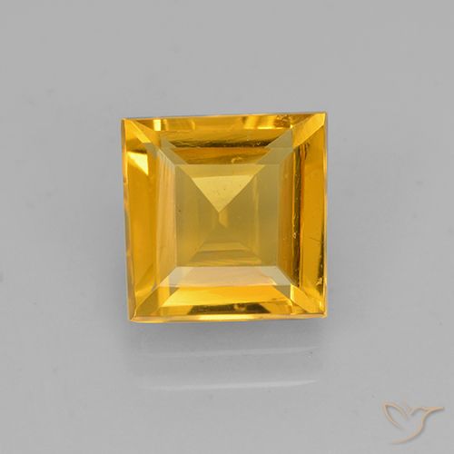1.87ct Naturale Dorato scuro Citrino, Quadrato, VVS