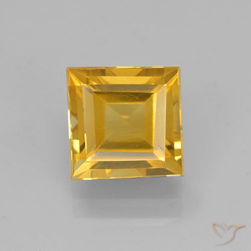 2.27ct Naturale Arancio dorato Citrino, Quadrato, VVS