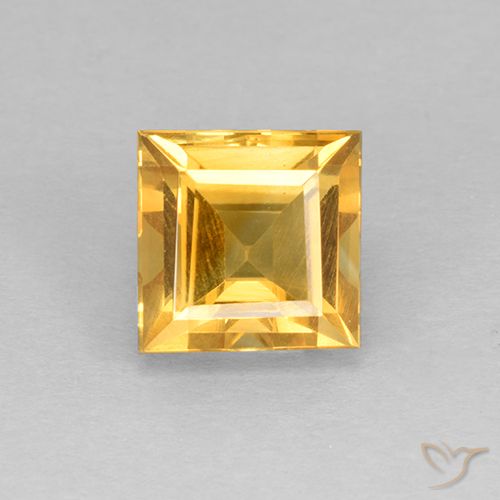 2.15ct Naturale Oro brillante Citrino, Quadrato, VVS-VS
