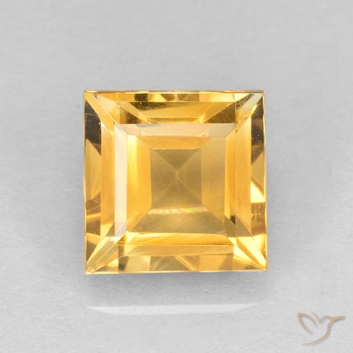 2.62ct Naturale Oro medio Citrino, Quadrato, VVS-VS