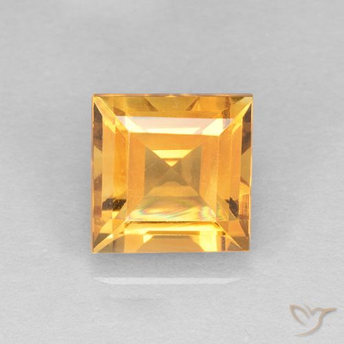 2.31ct Naturale Arancio-Oro Citrino, Quadrato, VVS-VS