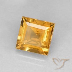 Citrino Arancio-Oro naturale da 2.31 ct, Quadrato, VVS-VS