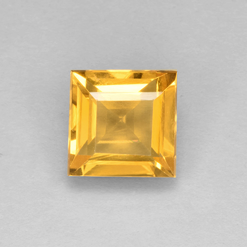 Citrino naturale dorato da 2,07 ct, quadrato, VVS-VS