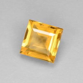 Citrino naturale dorato da 2,07 ct, quadrato, VVS-VS