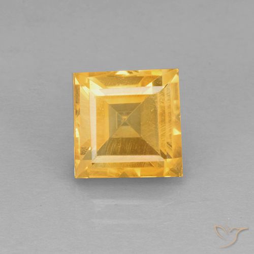 2.27ct Naturale Oro brillante Citrino, Quadrato, VVS-VS