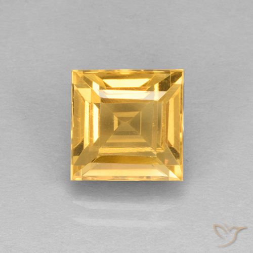2.83ct Naturale Arancio dorato Citrino, Quadrato, VVS-VS