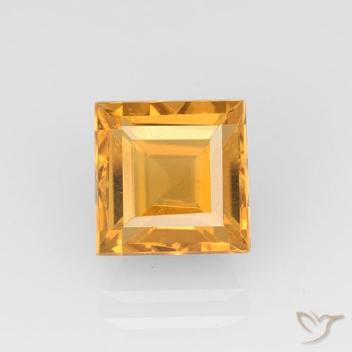 2.72ct Naturale Arancio medio-chiaro-oroG Citrino, Quadrato, VVS-VS