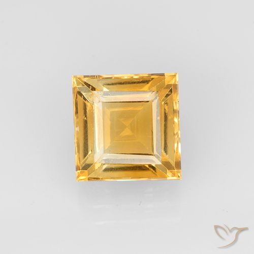 2.62ct Naturale Arancio-Oro Citrino, Quadrato, VVS-VS