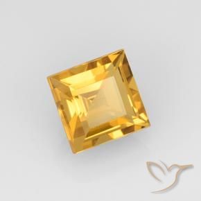 Citrino Arancio-Oro naturale da 2.25 ct, Quadrato, VVS-VS