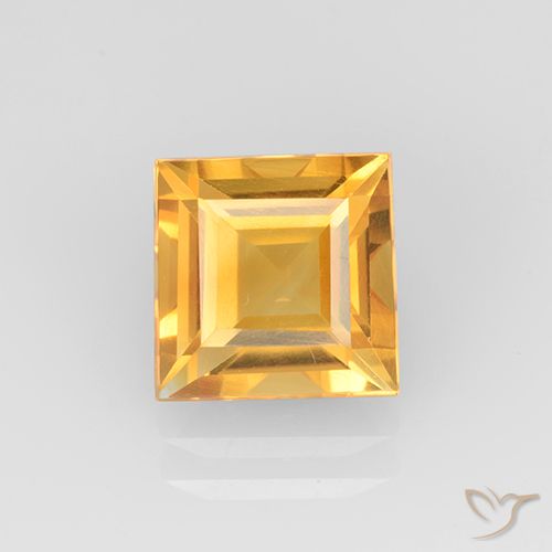 2.22ct Naturale Arancio-Oro Citrino, Quadrato, VVS