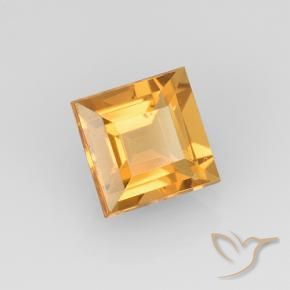 Citrino Arancio medio-chiaro-oroG naturale da 2.27 ct, Quadrato, VVS