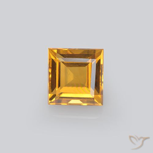 Pietra preziosa citrino giallo da 2,2 carati, Piazza Citrino sciolto dal Brasile, Gemma naturale non trattata, 7,7 x 7,5 mm, Photo A