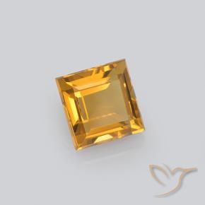 Citrino Arancio Dorato Profondo naturale da 2.20 ct, Quadrato, VVS