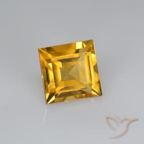 Citrino Arancio Dorato Profondo naturale da 2.60 ct, Quadrato, VVS
