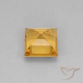 Citrino Arancio medio-chiaro-oroG naturale da 2.59 ct, Quadrato, VVS-VS
