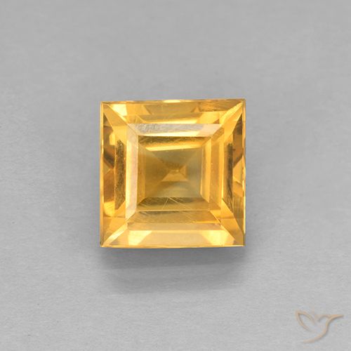2.18ct Naturale Arancio-Oro Citrino, Quadrato, VVS-VS
