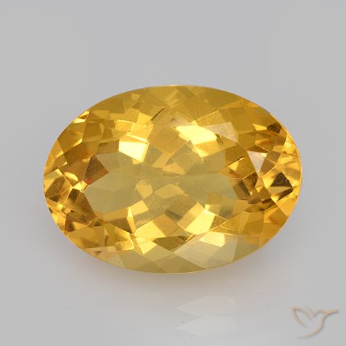 11.93ct Naturale Dorato scuro Citrino, Ovale, VVS-VS