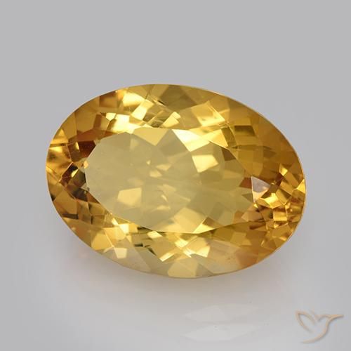 Citrino Arancio Dorato Profondo naturale da 11.23 ct, Ovale, VVS