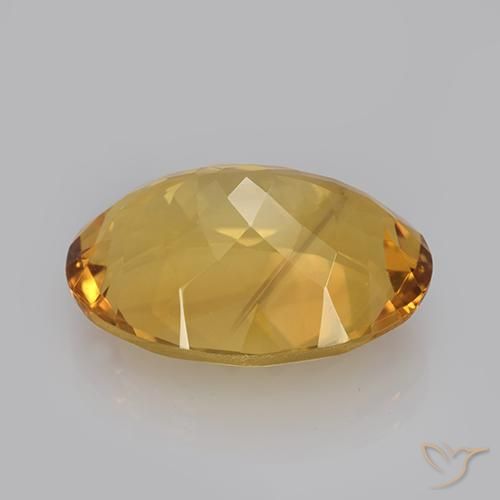 Citrino Arancio Dorato Profondo naturale da 11.23 ct, Ovale, VVS