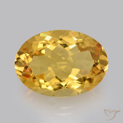 10.84ct Naturale Arancio dorato Citrino, Ovale, VVS