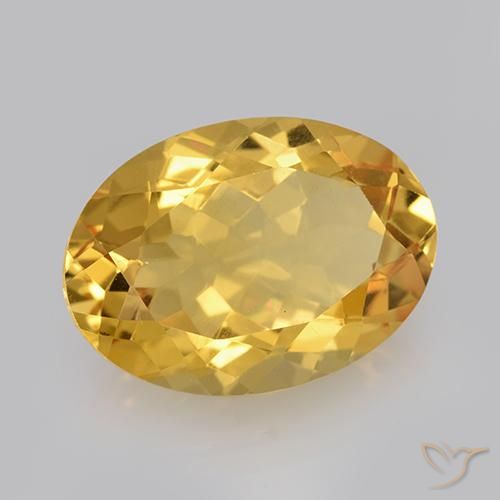 Citrino Arancio dorato naturale da 10.84 ct, Ovale, VVS