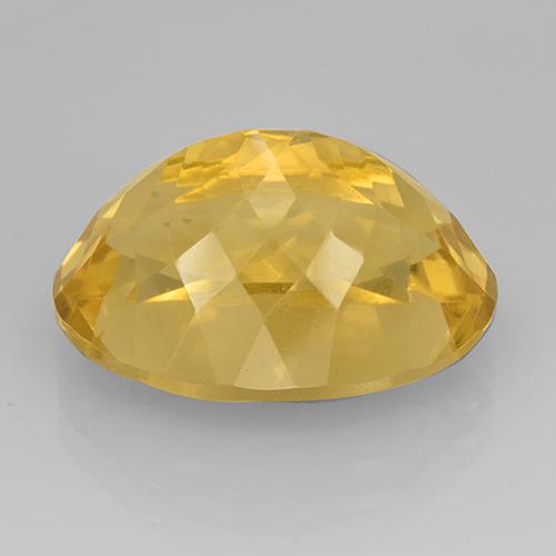 Citrino naturale dorato da 13,95 ct, taglio ovale, VVS