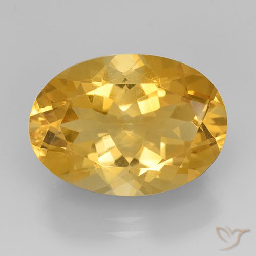 10.97ct Naturale Oro medio Citrino, Ovale, VVS