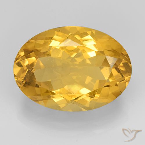 11.22ct Naturale Oro medio Citrino, Ovale, VVS