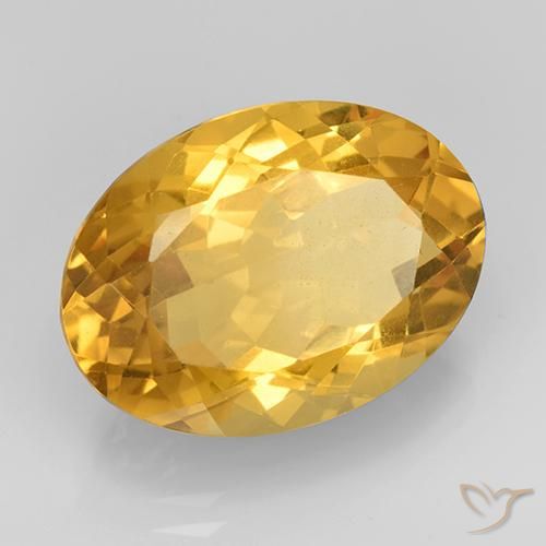 Citrino Oro medio naturale da 11.22 ct, Ovale, VVS