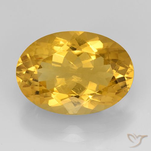 Citrino Arancio Dorato Profondo naturale da 11.76 ct, Ovale, VVS