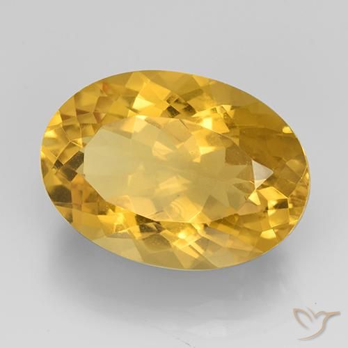 Citrino Arancio Dorato Profondo naturale da 11.76 ct, Ovale, VVS
