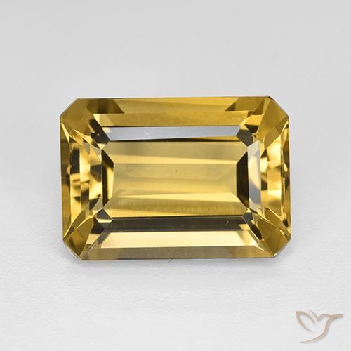 Citrino Dorato naturale da 7.46 ct, Ottagonale / Taglio smeraldo, VVS