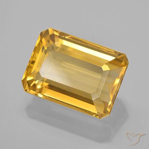 Citrino Dorato medio naturale da 7.61 ct, Ottagonale / Taglio smeraldo, VVS