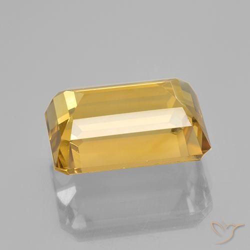 Citrino Dorato medio naturale da 7.61 ct, Ottagonale / Taglio smeraldo, VVS