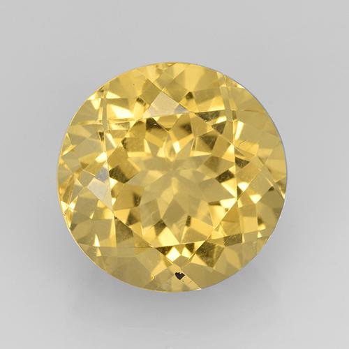 Citrino Giallo oro naturale da 8.05 ct, Taglio rotondo, VVS