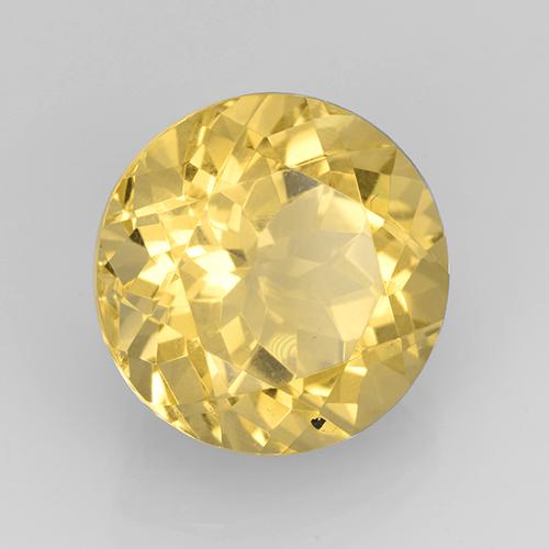 Citrino Giallo oro naturale da 8.05 ct, Taglio rotondo, VVS