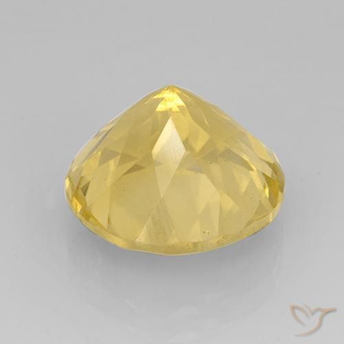 Citrino Giallo medio naturale da 7.66 ct, Rotondo, VVS-VS