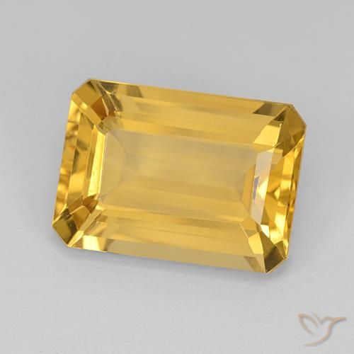 Citrino Dorato medio naturale da 7.28 ct, Ottagonale / Taglio smeraldo, VVS