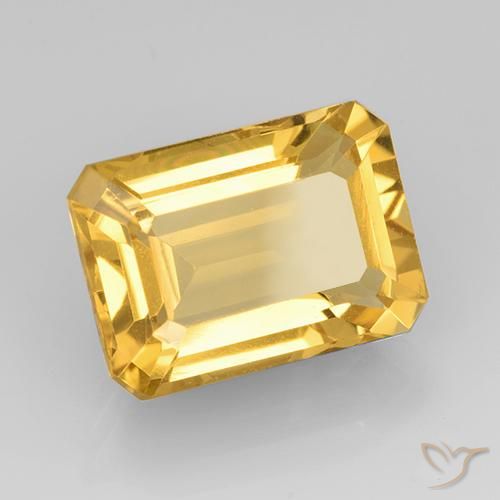 Citrino Oro brillante naturale da 7.37 ct, Ottagonale / Taglio smeraldo, VVS