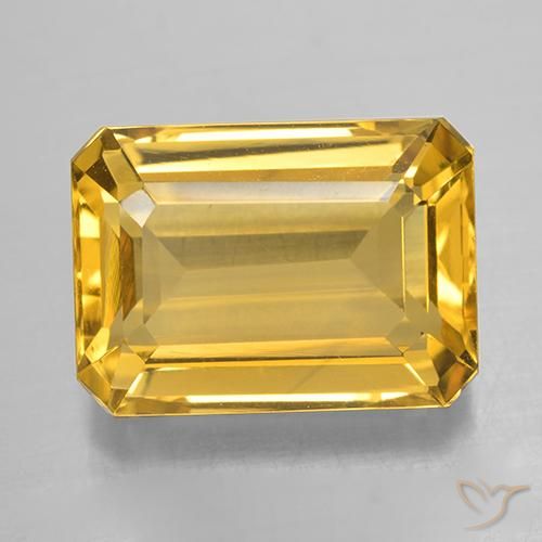 7.25ct Naturale Oro brillante Citrino, Taglio smeraldo, VVS-VS