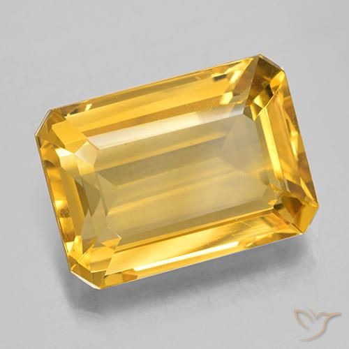 Citrino Oro brillante naturale da 7.25 ct, Ottagonale / Taglio smeraldo, VVS-VS