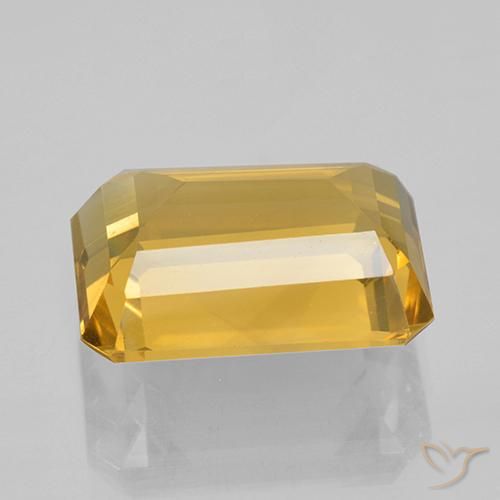 Citrino Oro brillante naturale da 7.25 ct, Ottagonale / Taglio smeraldo, VVS-VS