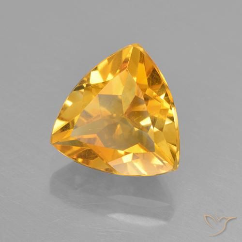 Citrino Dorato scuro naturale da 2.18 ct, Taglio trillion, VVS
