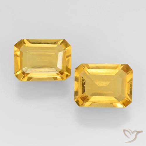 2.58ctw Naturale Dorato Citrino, Taglio smeraldo, VVS-VS