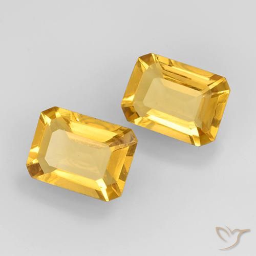 Gemme di Citrino Dorato naturale da 2.58 ct, Ottagonale / Taglio smeraldo, VVS-VS
